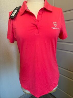 Under Armour Heat gear Bright Coral Pink Short Sleeve Golf Polo
